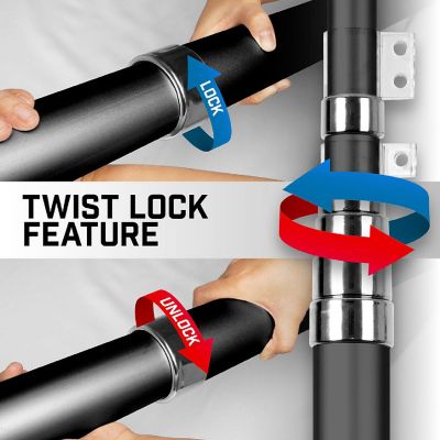 G128 20ft 1PK Black Telescoping Aluminum Flag Pole Image 2