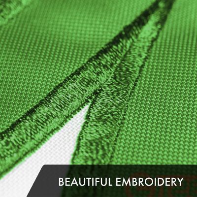 G128 2x3ft 1PK Ireland Shamrock Embroidered 210D Polyester Flag Image 2