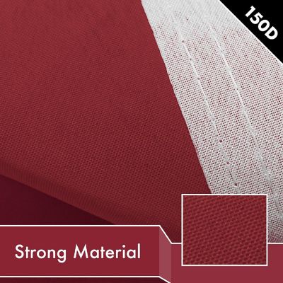 G128 2X3Ft 1Pk Solid Burgundy Printed 150D Polyester Flag Image 3