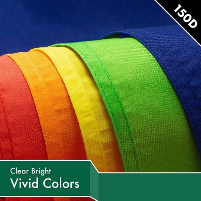 G128 2X3Ft 1Pk Solid Dark Green Printed 150D Polyester Flag Image 2