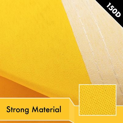 G128 2x3ft 1PK Solid Golden Yellow Printed 150D Polyester Flag Image 3