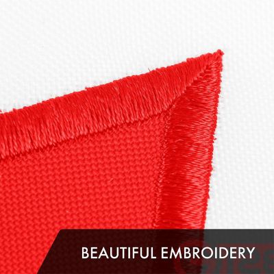 G128 2x3ft 2PK Canada Embroidered 210D Polyester Flag Image 2