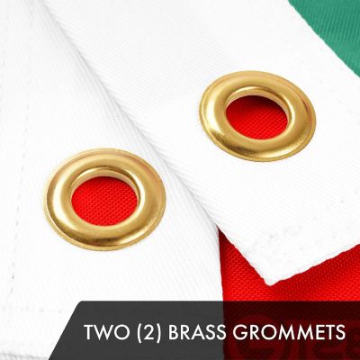 G128 2x3ft 2PK Mexico Embroidered 210D Polyester Flag Image 1