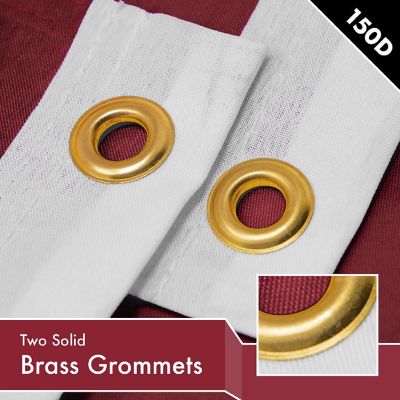 G128 2x3ft 2PK Solid Burgundy Printed 150D Polyester Flag Image 1