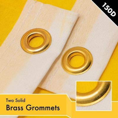 G128 2X3Ft 2Pk Solid Golden Yellow Printed 150D Polyester Flag Image 1