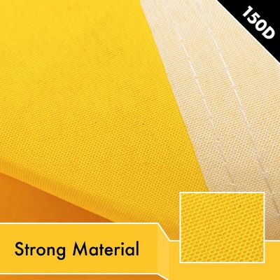 G128 2X3Ft 2Pk Solid Golden Yellow Printed 150D Polyester Flag Image 3
