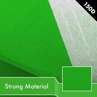 G128 2x3ft 2PK Solid Lime Green Printed 150D Polyester Flag Image 3