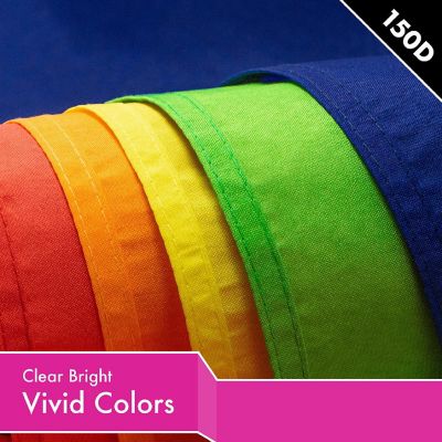 G128 2X3Ft 2Pk Solid Pink Printed 150D Polyester Flag Image 2