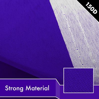 G128 2x3ft 2PK Solid Violet Printed 150D Polyester Flag Image 3