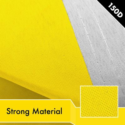 G128 2x3ft 2PK Solid Yellow Printed 150D Polyester Flag Image 3