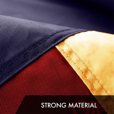 G128 2X3Ft 2Pk Texas Tea-Stained Embroidered 420D Polyester Flag Image 3