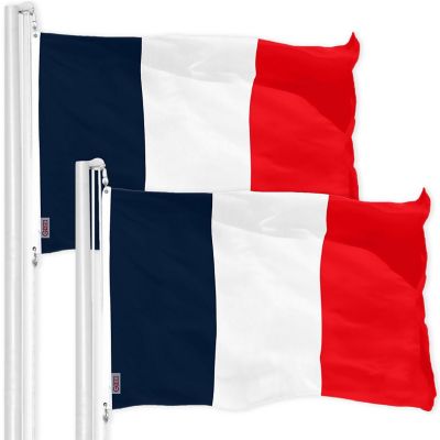 G128 3x5 Ft 2PK France French Navy Blue Printed 150D Polyester Flag Image 1