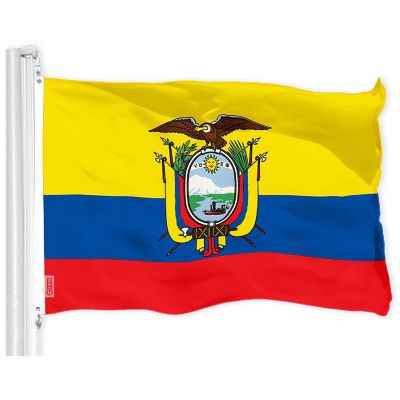 G128 3x5 Ft Printed 150D Polyester Ecuador Flag Image 1