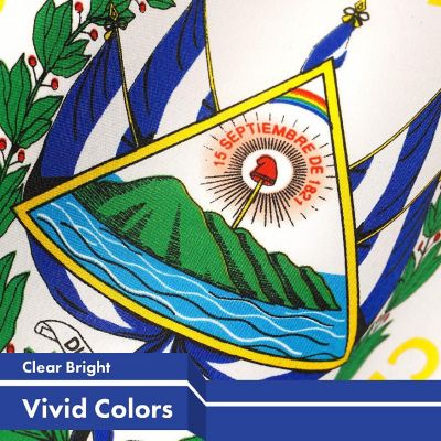 G128 3x5 Ft Printed 150D Polyester El Salvador Flag Image 2