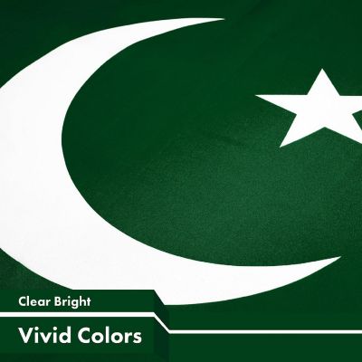 G128 3x5 Ft Printed 150D Polyester Pakistan Flag Image 2