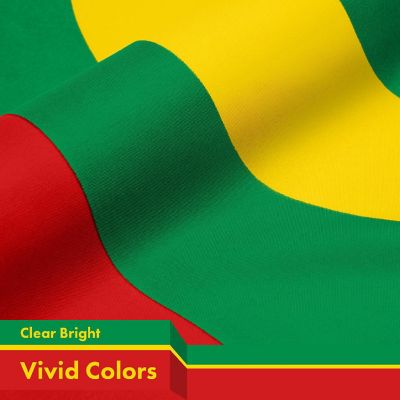 G128 3x5ft 1PK Mauritania Printed 150D Polyester Brass Grommets Flag Image 2