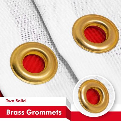 G128 3x5ft 1PK Monaco Printed 150D Polyester Brass Grommets Flag Image 1