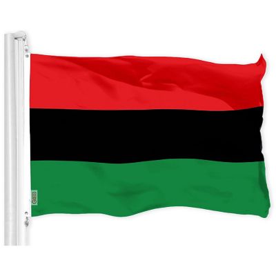 G128 3x5ft 1PK Pan African Printed 150D Polyester Brass Grommets Flag Image 1