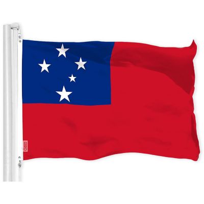 G128 3x5ft 1PK Samoa Printed 150D Polyester Brass Grommets Flag Image 1
