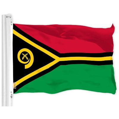 G128 3x5ft 1PK Vanuatu Printed 150D Polyester Brass Grommets Flag Image 1