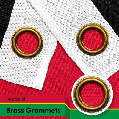 G128 3x5ft 1PK Vanuatu Printed 150D Polyester Brass Grommets Flag Image 1
