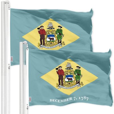 G128 3X5Ft 2Pk Delaware 150D Polyester Flag Image 1