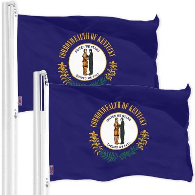 G128 3x5ft 2PK Kentucky 150D Polyester Flag Image 1