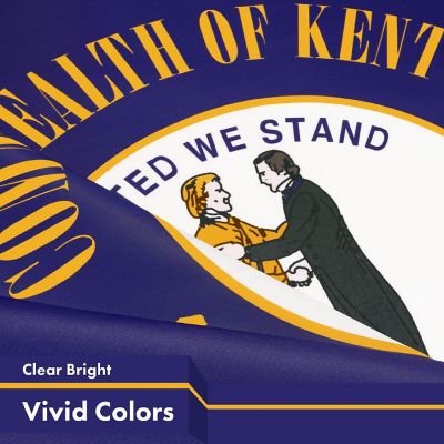 G128 3x5ft 2PK Kentucky 150D Polyester Flag Image 2