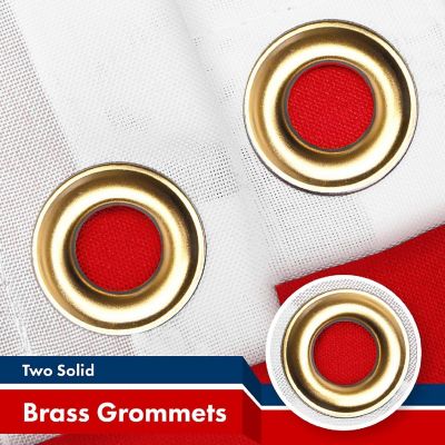 G128 3x5ft 2PK USA Civil Peace Printed 150D Polyester Brass Grommets Flag Image 1