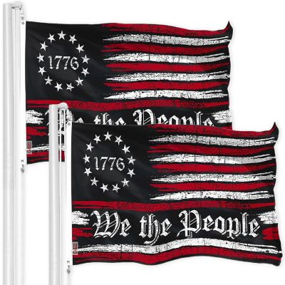 G128 3x5ft 2PK We the People 150D Polyester Flag Image 1