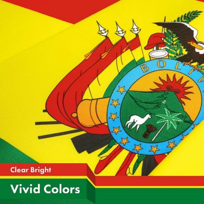 G128 3x5ft Bolivia 150D Polyester Flag Image 2