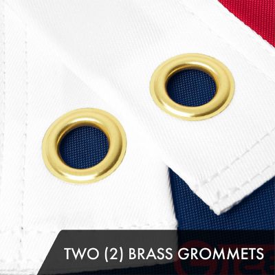 G128 3x5ft Combo American & Mississippi 2020 Version Embroidered 300D Polyester Brass Grommets Flag Image 2