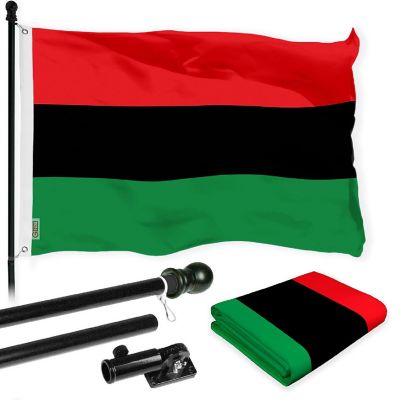 G128 3x5ft Combo Flagpole Pan African Printed 150D Polyester Brass Grommets Flag Image 1