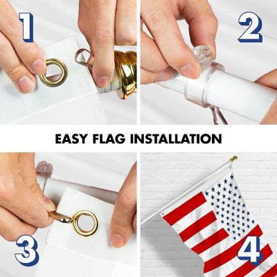 G128 3x5ft Combo Flagpole USA Civil Peace Printed 150D Polyester Brass Grommets Flag Image 3