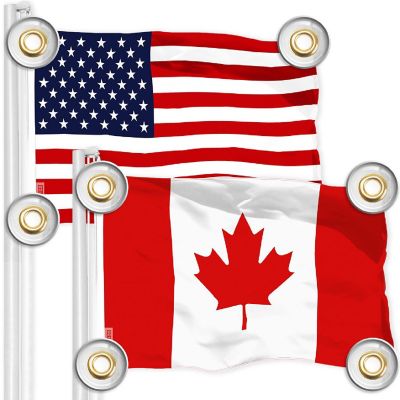 G128 3x5ft Combo USA 4BG &amp; Canada 4BG Printed 150D Polyester Flag Image 1