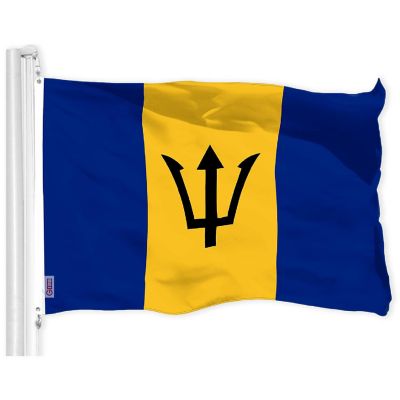G128 3x5ft Combo USA &amp; Barbados Printed 150D Polyester Flag Image 1