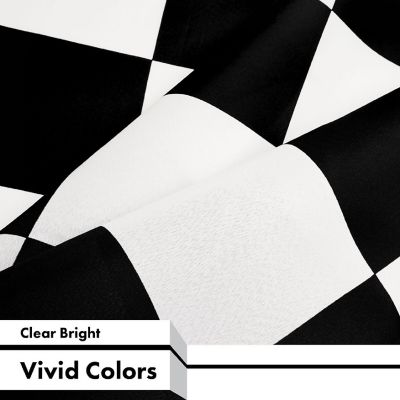 G128 3X5Ft Combo Usa &amp; Checkered Flag Printed 150D Polyester Flag Image 2