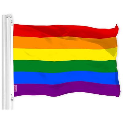 G128 3x5ft Combo USA & LGBT Rainbow Pride Printed 150D Polyester Flag Image 1