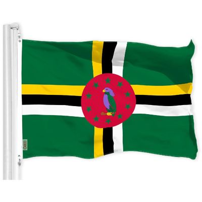 G128 3X5Ft Dominica 150D Polyester Flag Image 1