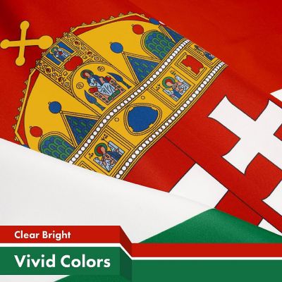 G128 3x5ft Hungary Coat of Arms 150D Polyester Flag Image 2