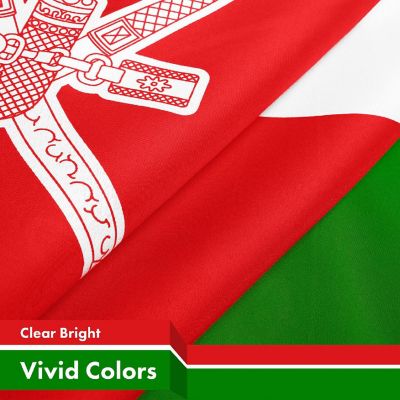 G128 3x5ft Oman 150D Polyester Flag Image 2