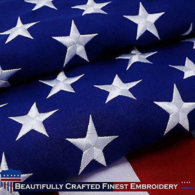G128 4X6 Ft American Embroidered Spun Polyester Flag Image 1