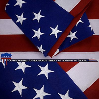 G128 4X6 Ft American Embroidered Spun Polyester Flag Image 2