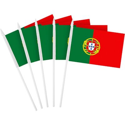 G128 4x6 Inches 12PK Printed 150D Polyester Handheld Stick Flag Image 1