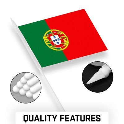 G128 4x6 Inches 12PK Printed 150D Polyester Handheld Stick Flag Image 3
