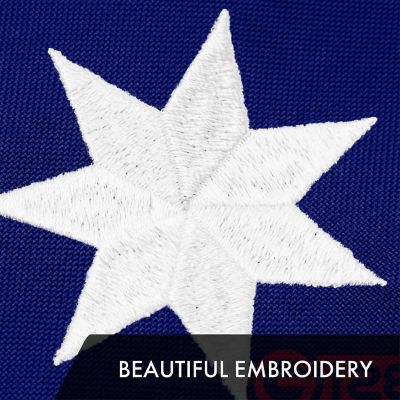 G128 4x6ft 1PK Bennington Embroidered 210D Polyester Flag Image 2