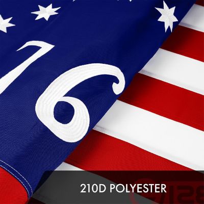 G128 4x6ft 1PK Bennington Embroidered 210D Polyester Flag Image 3