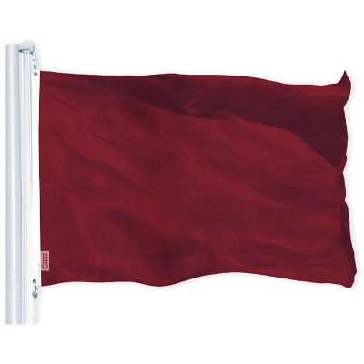 G128 4x6ft 1PK Solid Burgundy Printed 150D Polyester Brass Grommets Flag Image 1