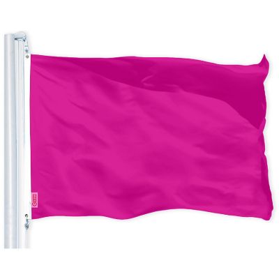 G128 4x6ft 1PK Solid Pink Printed 150D Polyester Brass Grommets Flag Image 1