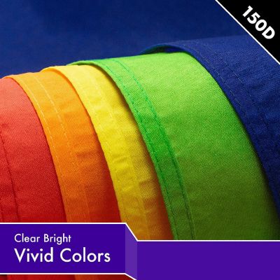 G128 4x6ft 1PK Solid Violet Printed 150D Polyester Brass Grommets Flag Image 2